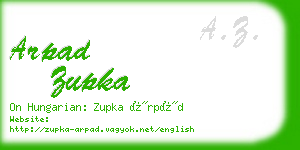 arpad zupka business card